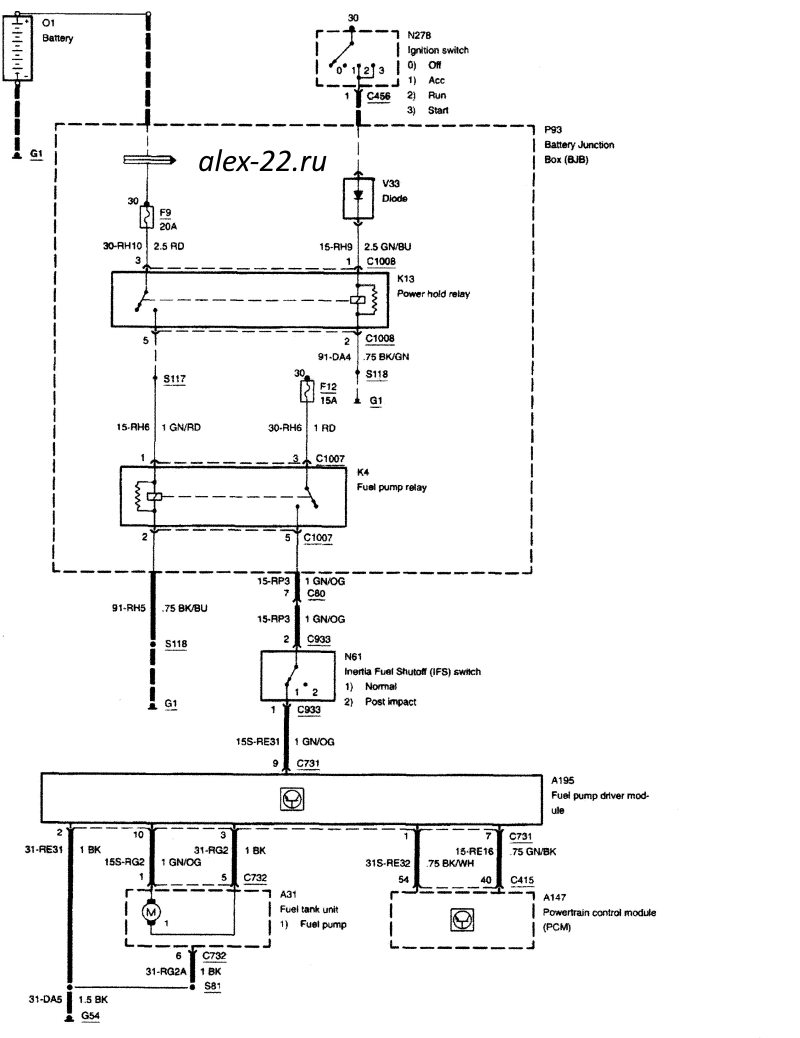 форд фокус 1 схема бензонасоса, сема драйвера бензонасоса, схема реле бензонасоса, ford focus 1 relay fuel pump circuit, fuel pump driver circuit, fuel pump relay and fuse diagram