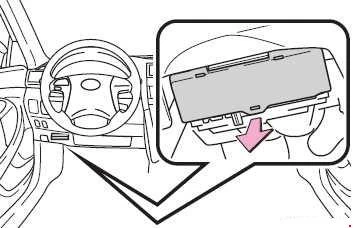 toyota camry acv40 расположение предохранителей в салоне, room fuse block location