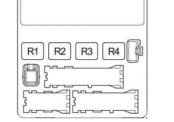 toyota prado 120 реле сигнала, реле габаритов, реле стеклоподъёмников, реле розеток прикуривателя