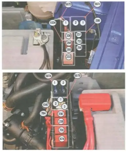 предохранители под капотом