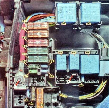 предохранители в салоне логана