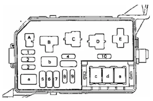 Toyota Corolla E100 блоки реле под капотом